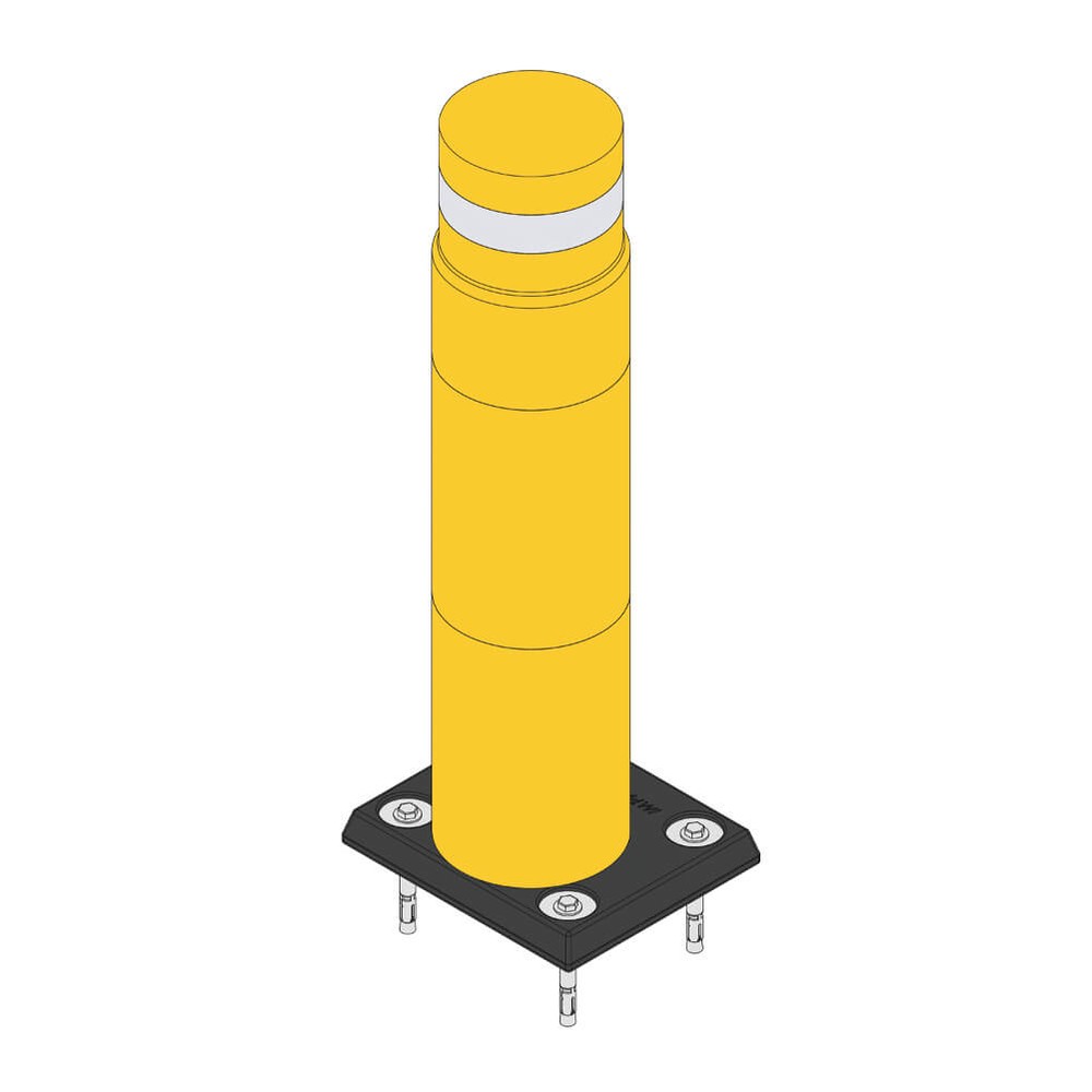 Heavy Duty Bollard 1600mm High x 168mm Yellow
