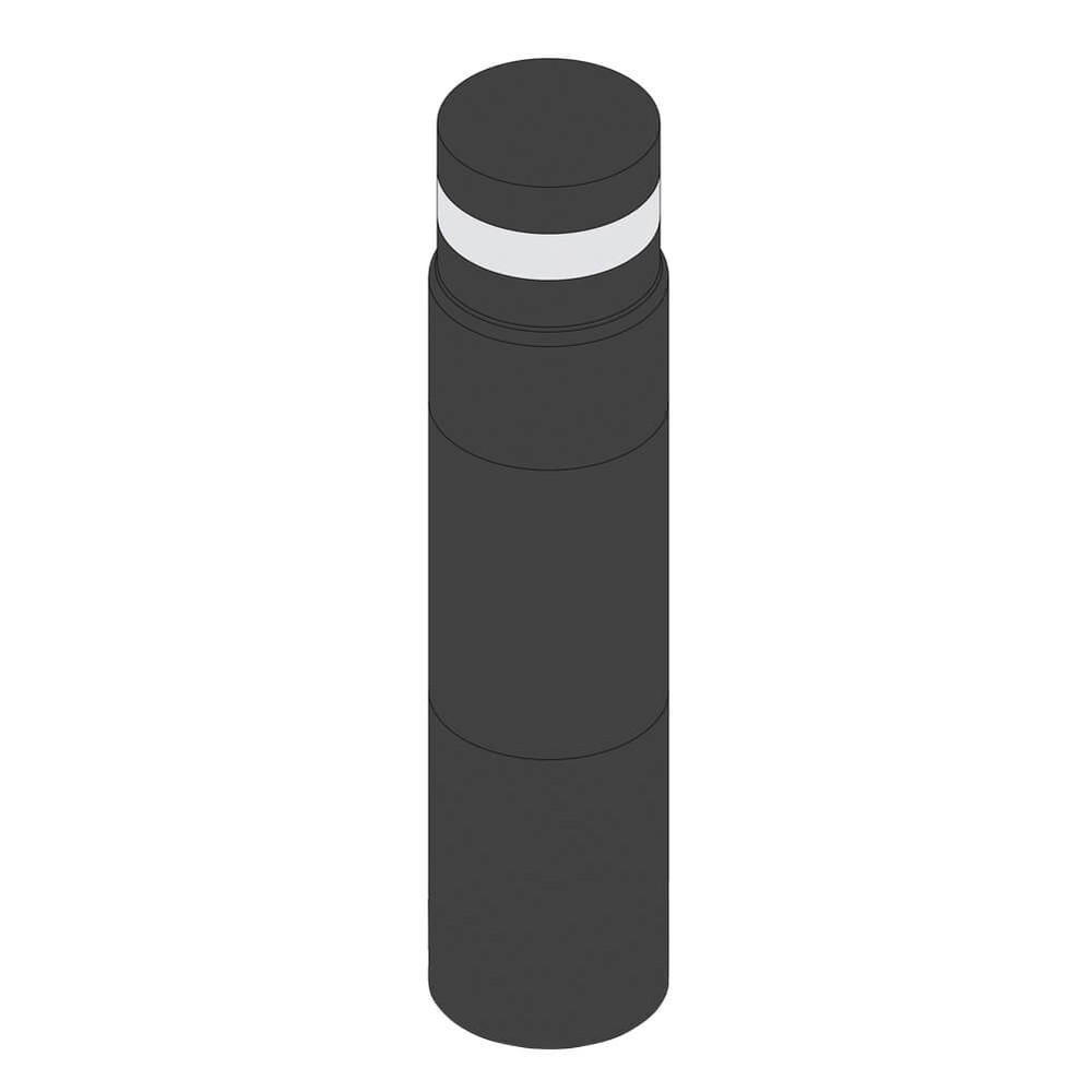 Bollard Cover Kit 1260mm High x 168mm Black Polymer Segments