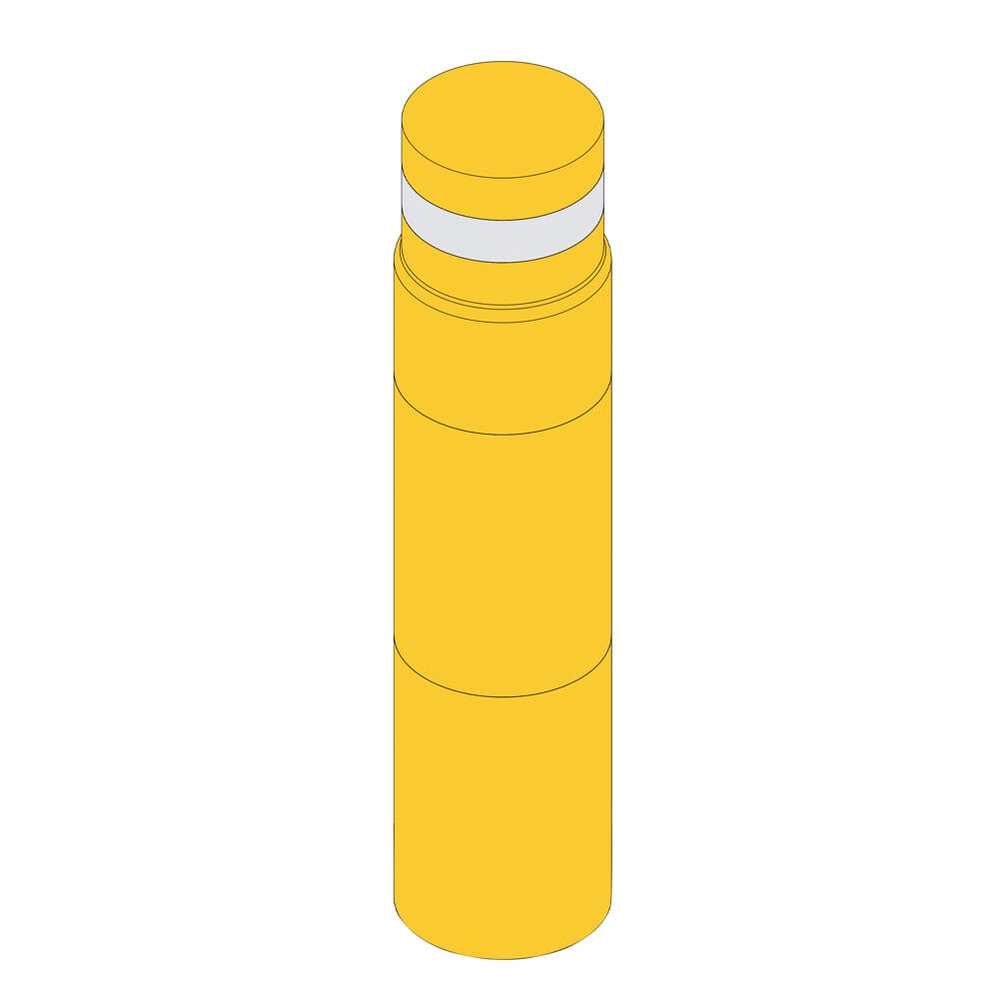 Bollard Cover Kit 960mm High x 168mm Yellow Polymer Segments