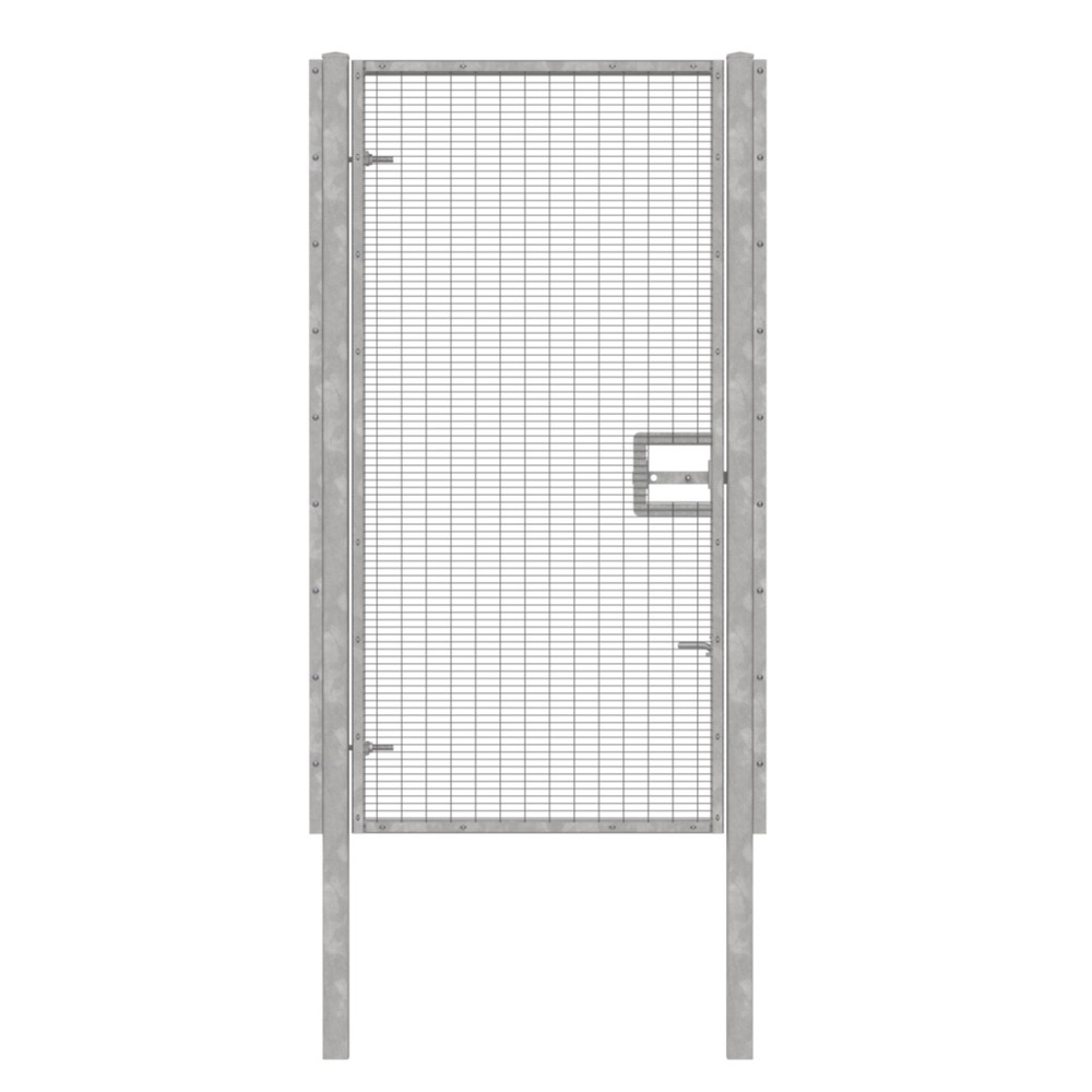 358 Single Leaf Gate H 2.4 x 1.2m Galvanised Finish, Concrete-In