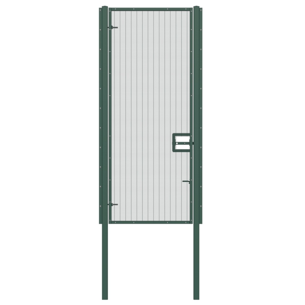 358 Single Leaf Gate H 3.0 x 1.2m Green Powder Coated Finish, Concrete-In