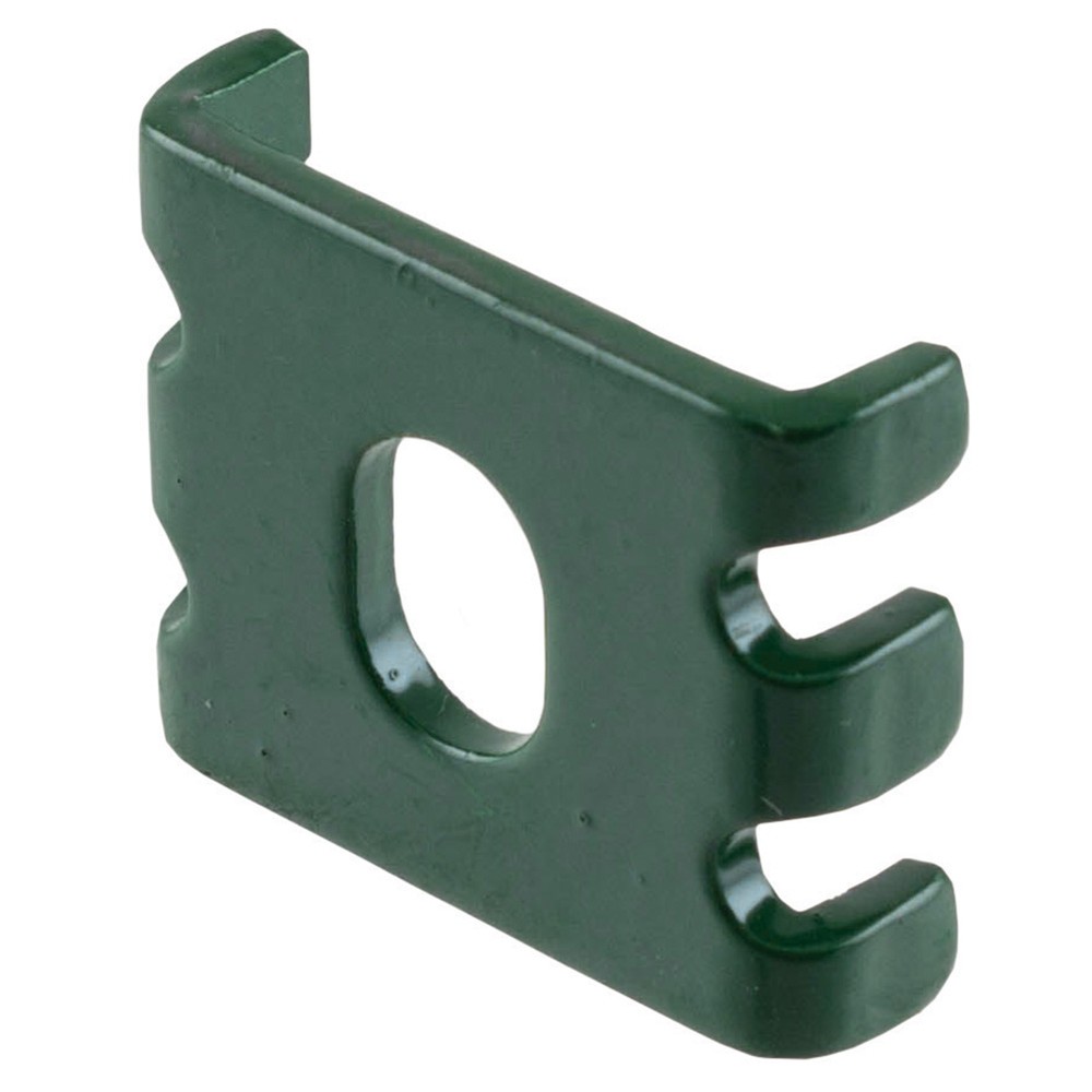 Mesh clip for 358 mesh Powder Coated Green finish - RAL 6005