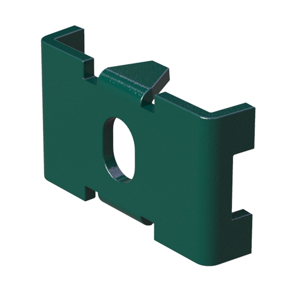 Mesh clip for 656 mesh BZP and powder coated green RAL 6005