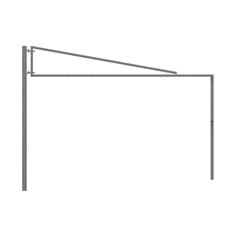 5m Height Restriction Barrier Arm Kit HDG Complete with Posts and Eyebolts - F H Brundle