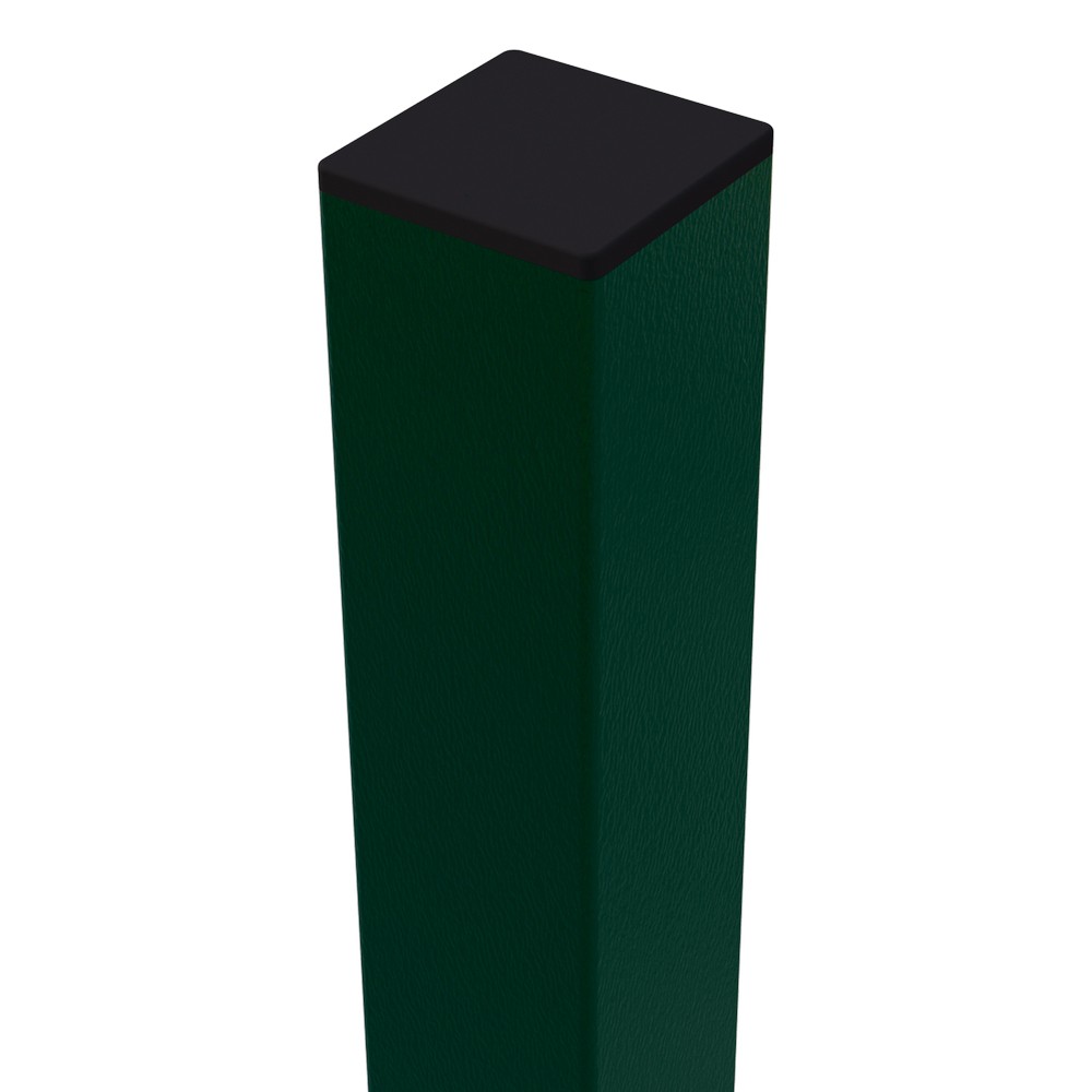Corner Post - 80x80x2.5mm 3.75M long 18 clipped Holes - Green RAL6005