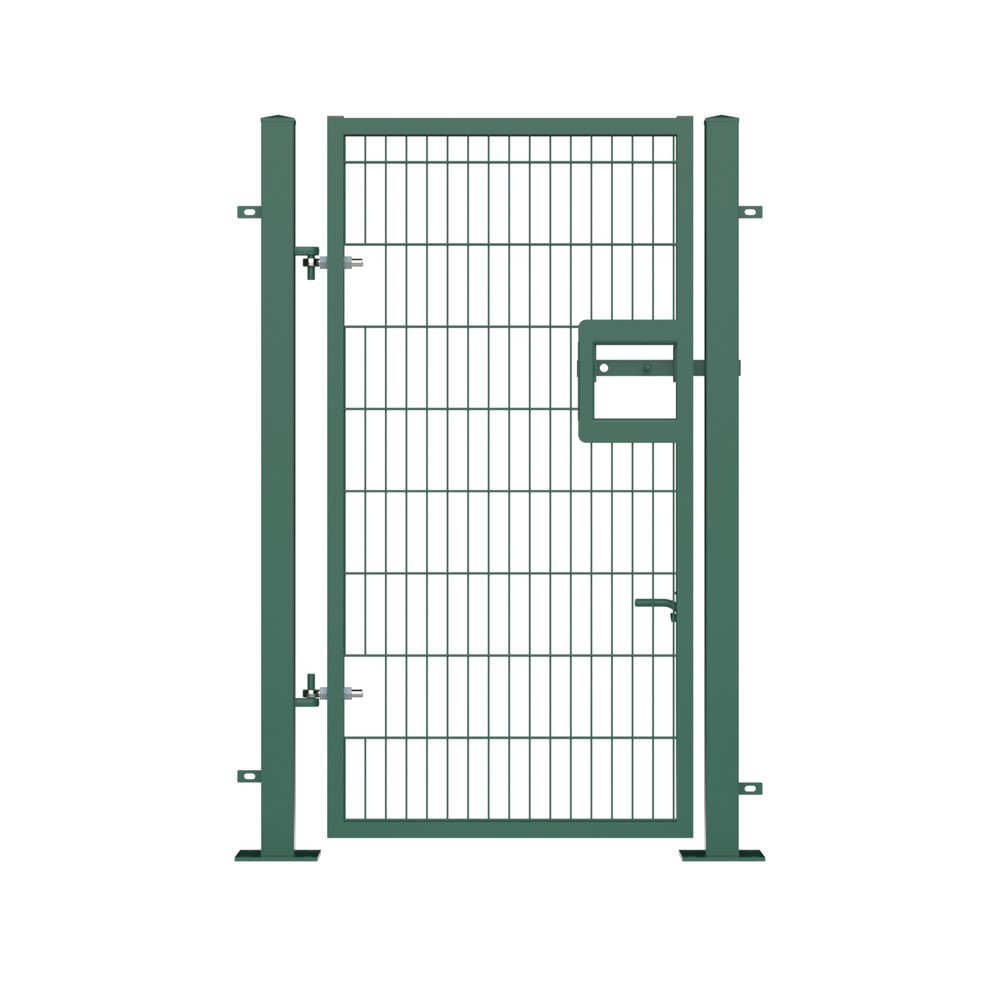 Twin Wire Single Leaf Gate H 1.8 x 1m Green Powder Coated Finish Bolt-Down