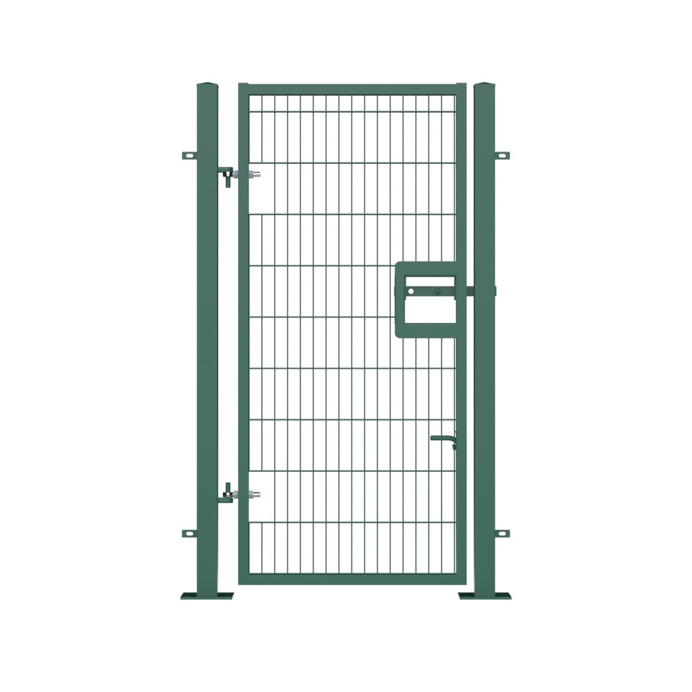 Twin Wire Single Leaf Gate H 2.0 x 1m Green Powder Coated Finish Bolt-Down