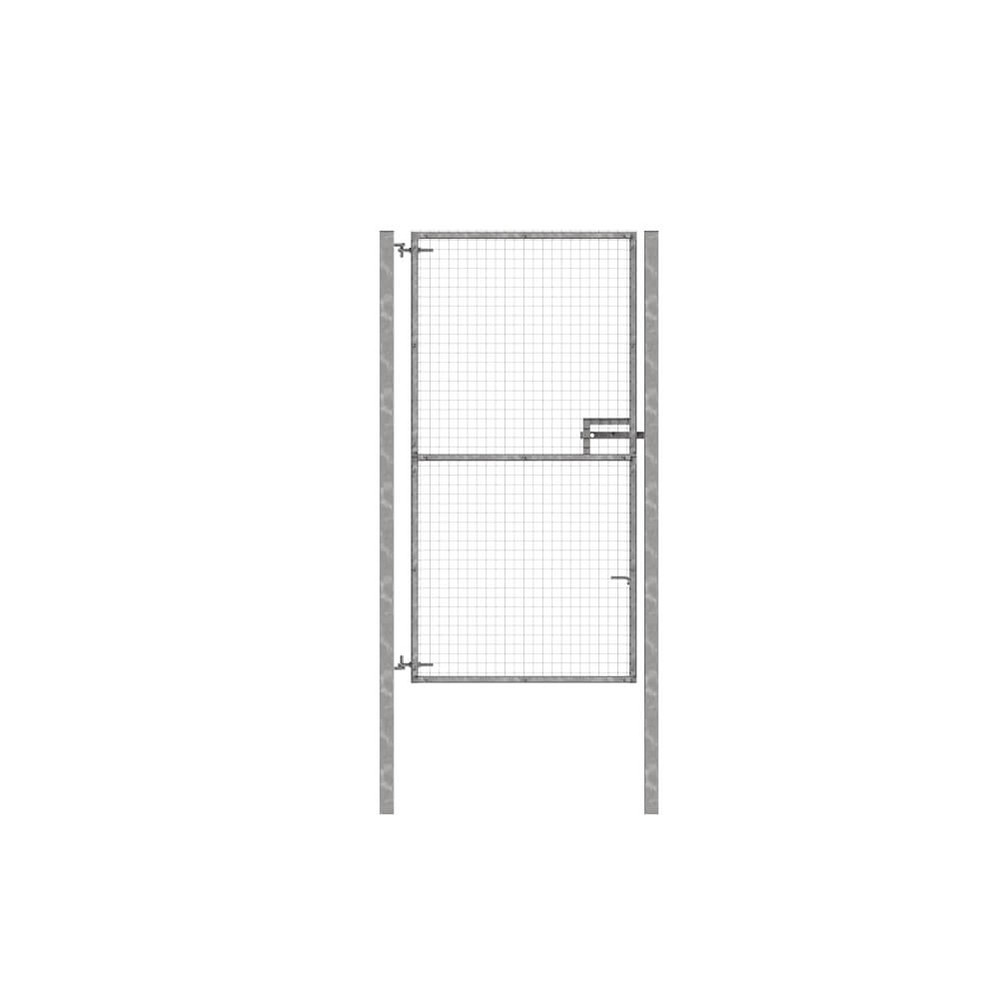 Single Site Access Gate Kit 2.4H x 1.22m Galvanised Finish Concrete-In