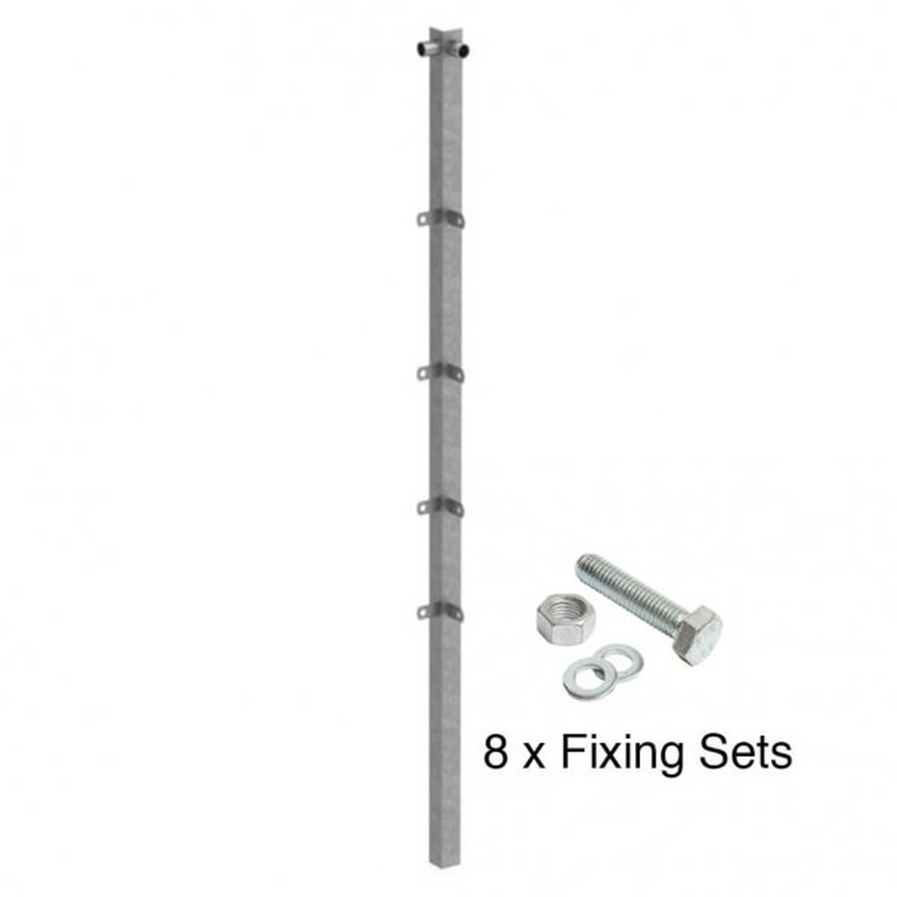 Estate Railing 1.2m high Corner Post Long Bar Component System c/w fixings