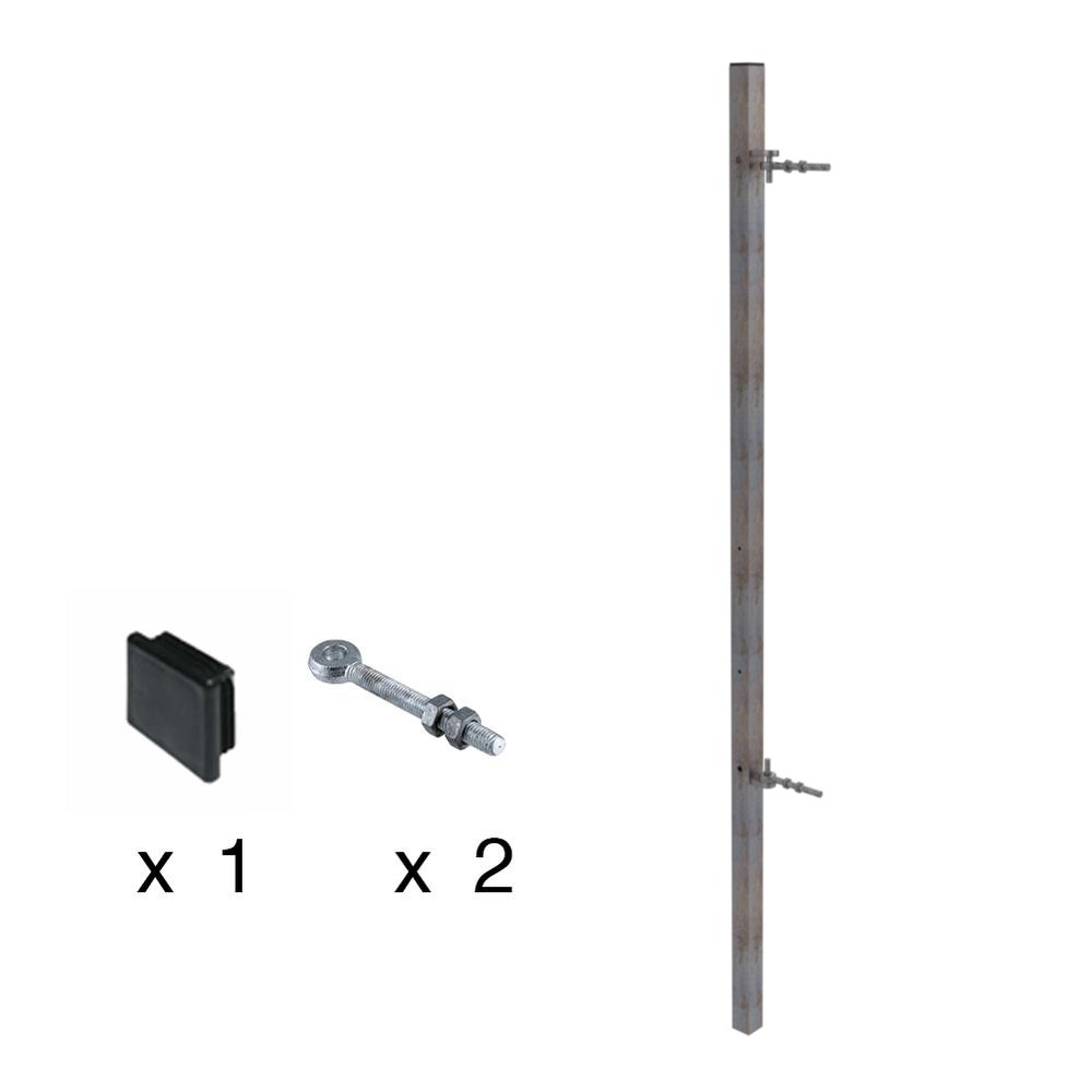 Estate Fencing - 1.2M High - Corner Post 40x40x1.6m O/A - Mild Steel