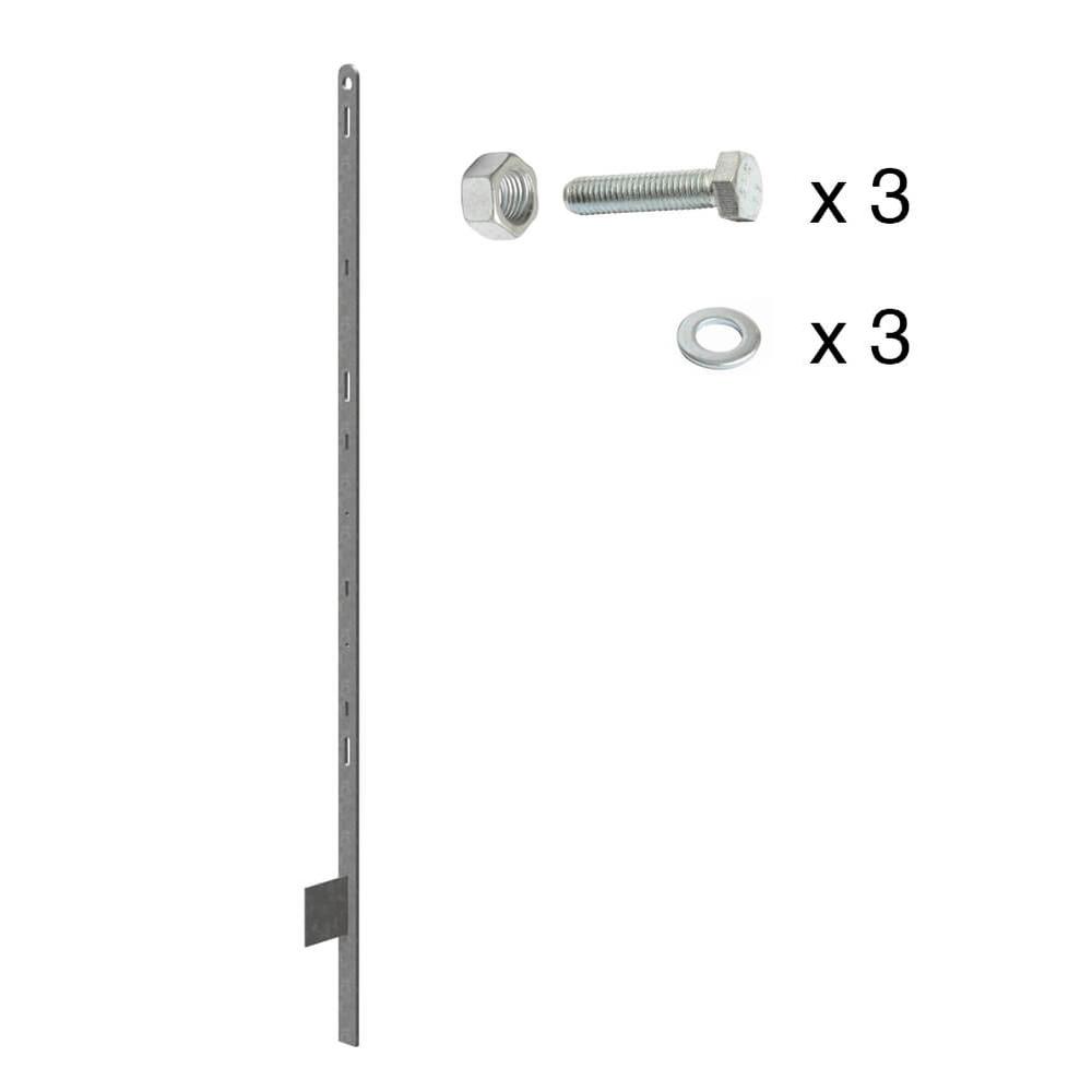 Estate Fencing - 1.2m H End Fixing Bar 1.6M O/A - Galvanised - F H Brundle