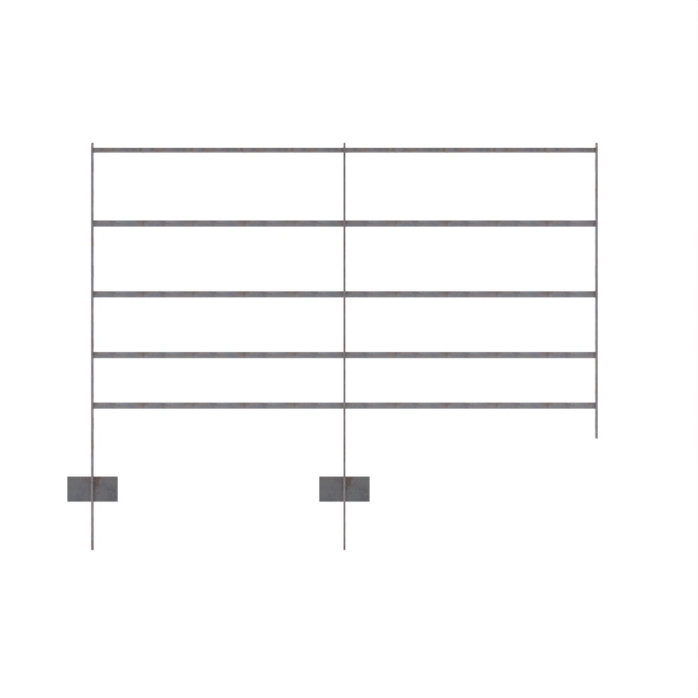 Estate Fencing Panel 1.2m High x 2m Wide Mild Steel