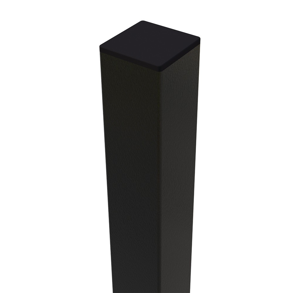 Black Corner Post For 1.2m High Fence (1.8m Overall Length) - Twilfix 2000