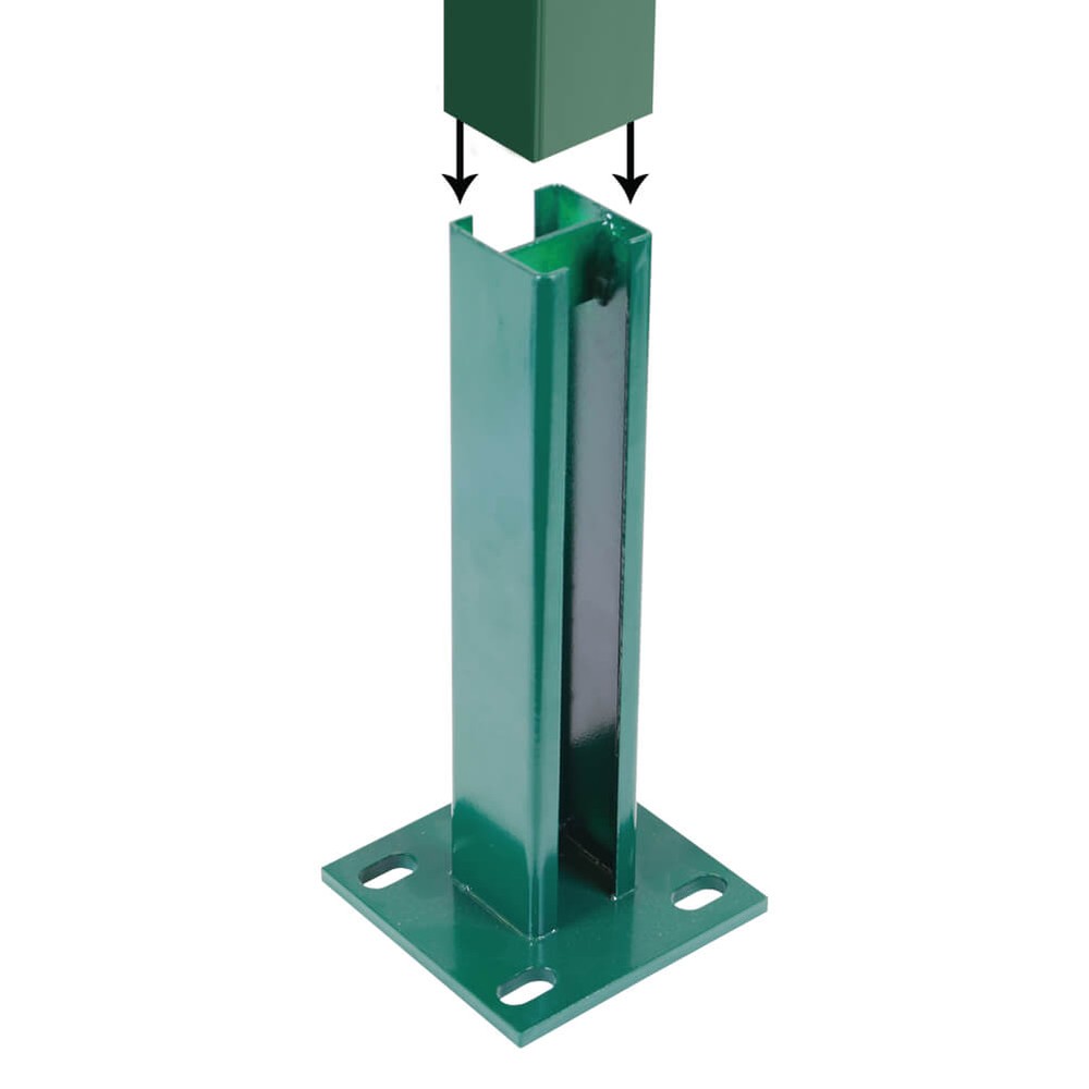 Nylofor/Twilfix Green Baseplate For 60 x 60mm Box Section RAL 6005