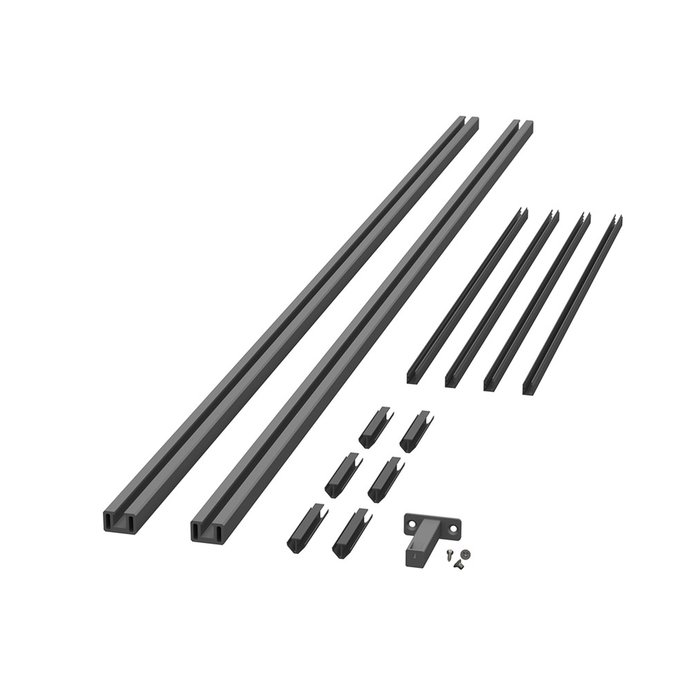 Aluminium Channel Kit - 38x25mm - 1.8m Black Sand