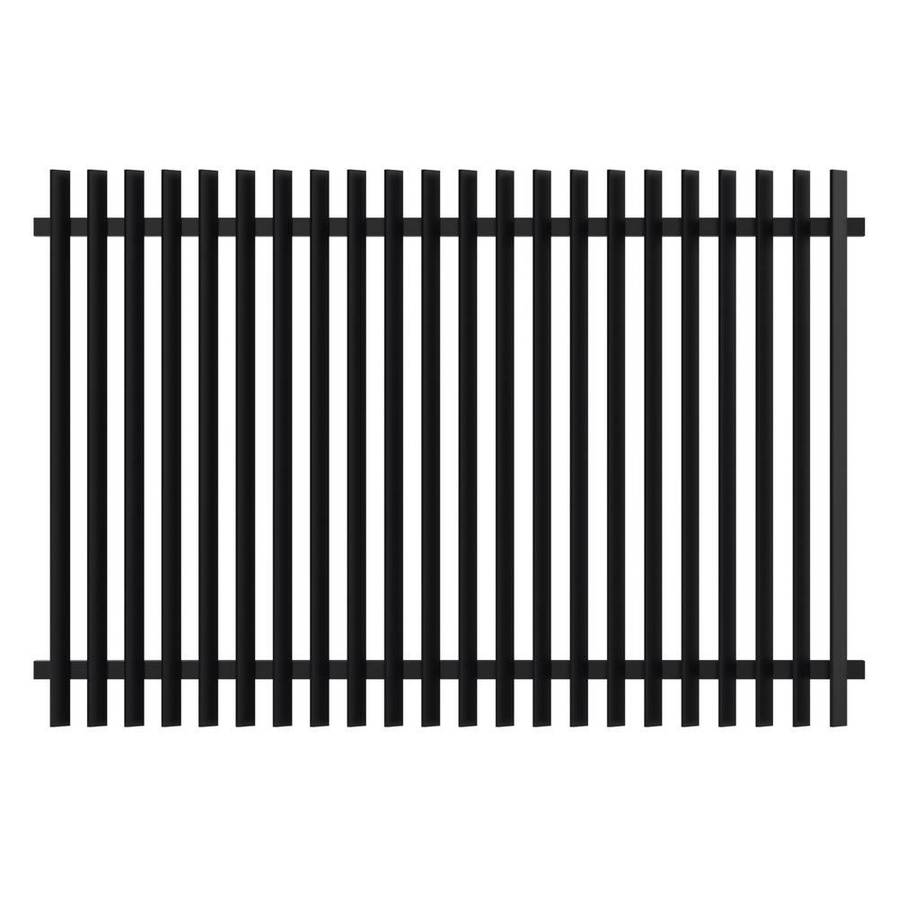 Blade 45 Panel 1.2m x 1800mm 50 x 10mm Bars Black Sand RAL 9005 - Angled