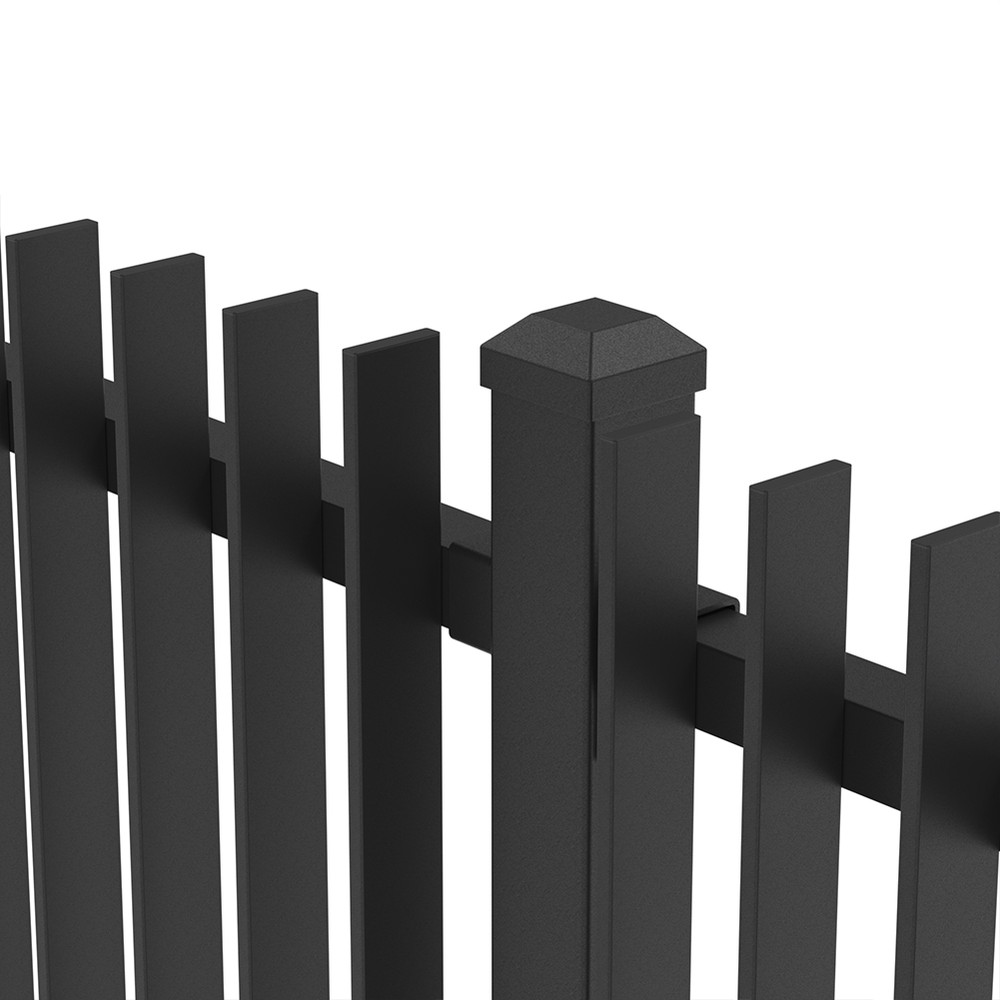 Blade 90 - 1.2M High Fence - Per M Black Sand