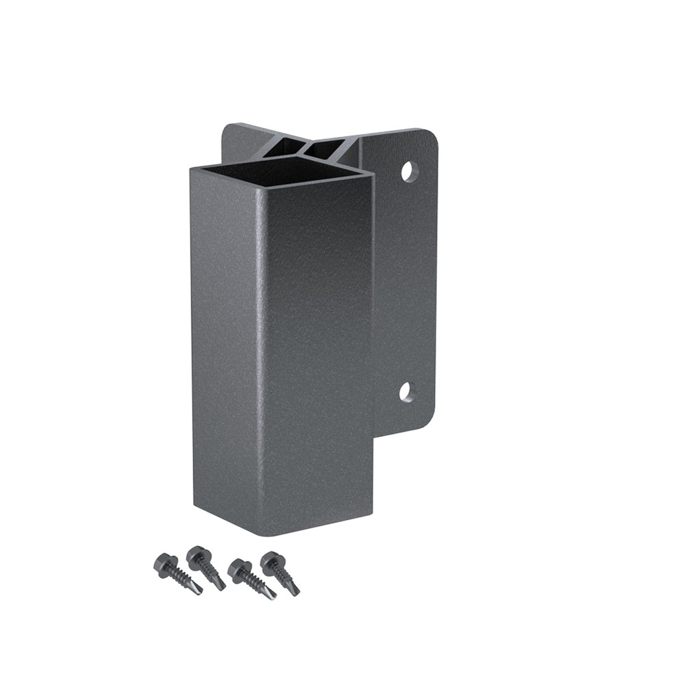 50mm Fascia Mount Bracket Outside Corner Black Sand