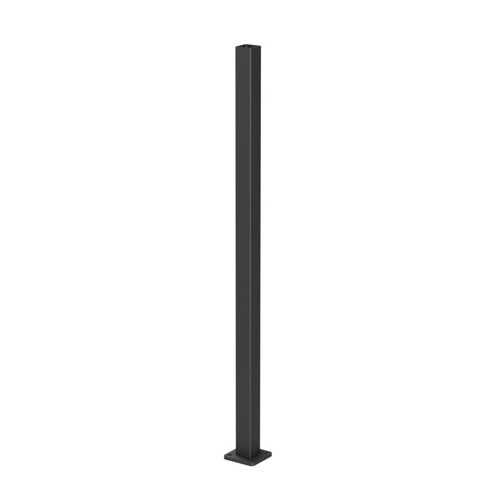 Marano 75mm Bolt-Down Post H 1155mm Black Sand - With Base Plate & Cover Cap