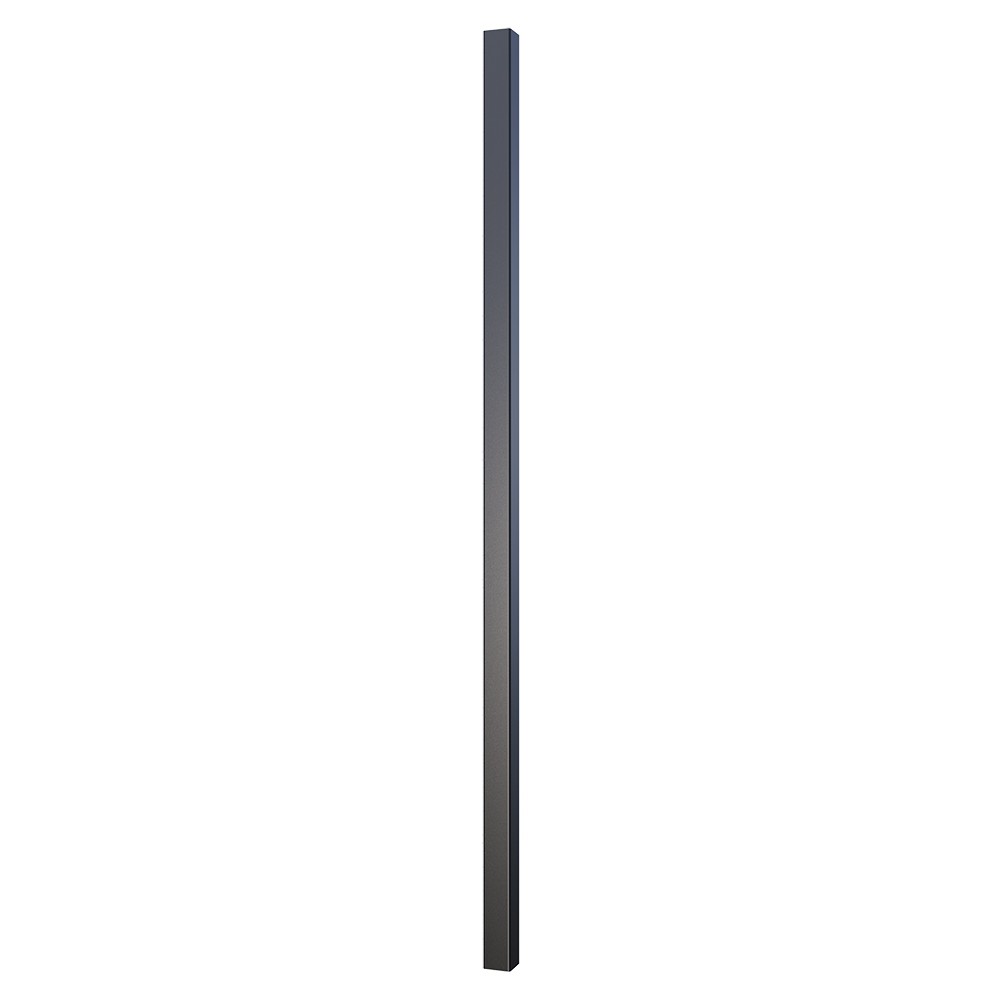Aluminium Post 50mm sq for 1200mm Fence Concrete-In - Black - 1600mm O/A