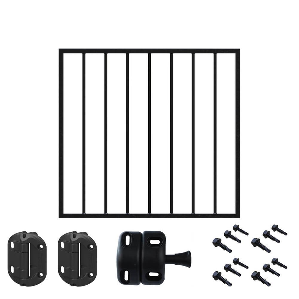 Gate for 1000mm High Fence (100mm gaps) Includes Latch/Catch & Plain Hinges