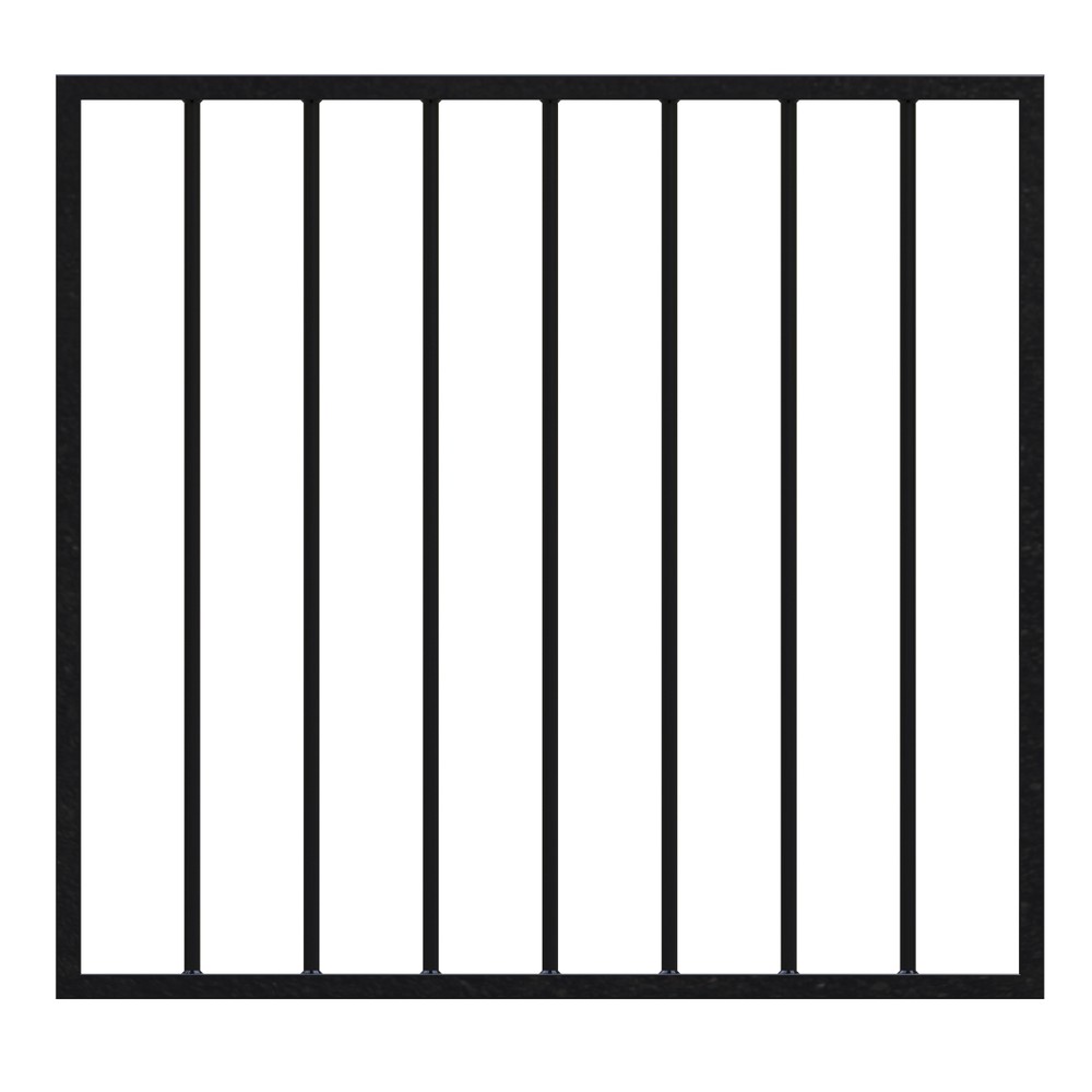 Gate for 1000mm High Fence (100mm gaps) 962mm wide x 900mm high 16mm tube Black