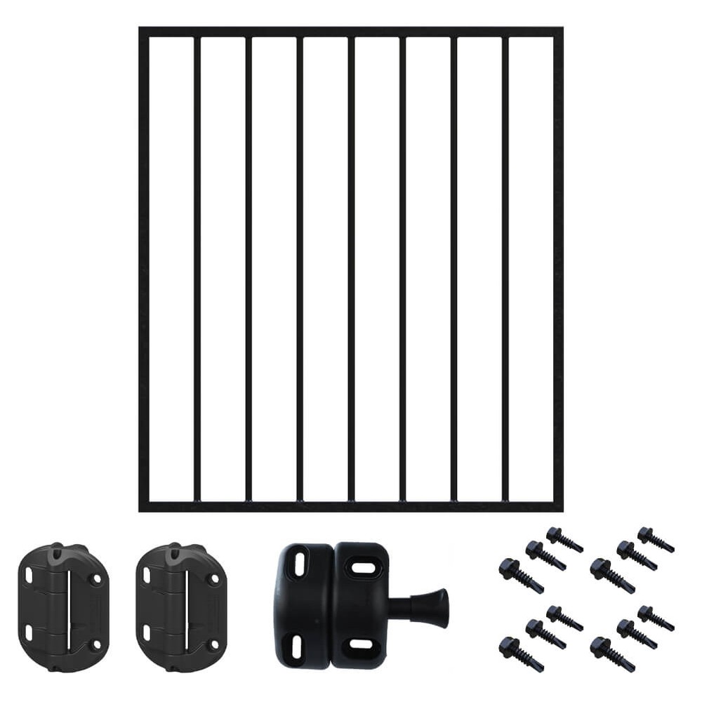 Gate for 1200mm High Fence (100mm gaps) Includes Latch/Catch & Plain Hinges