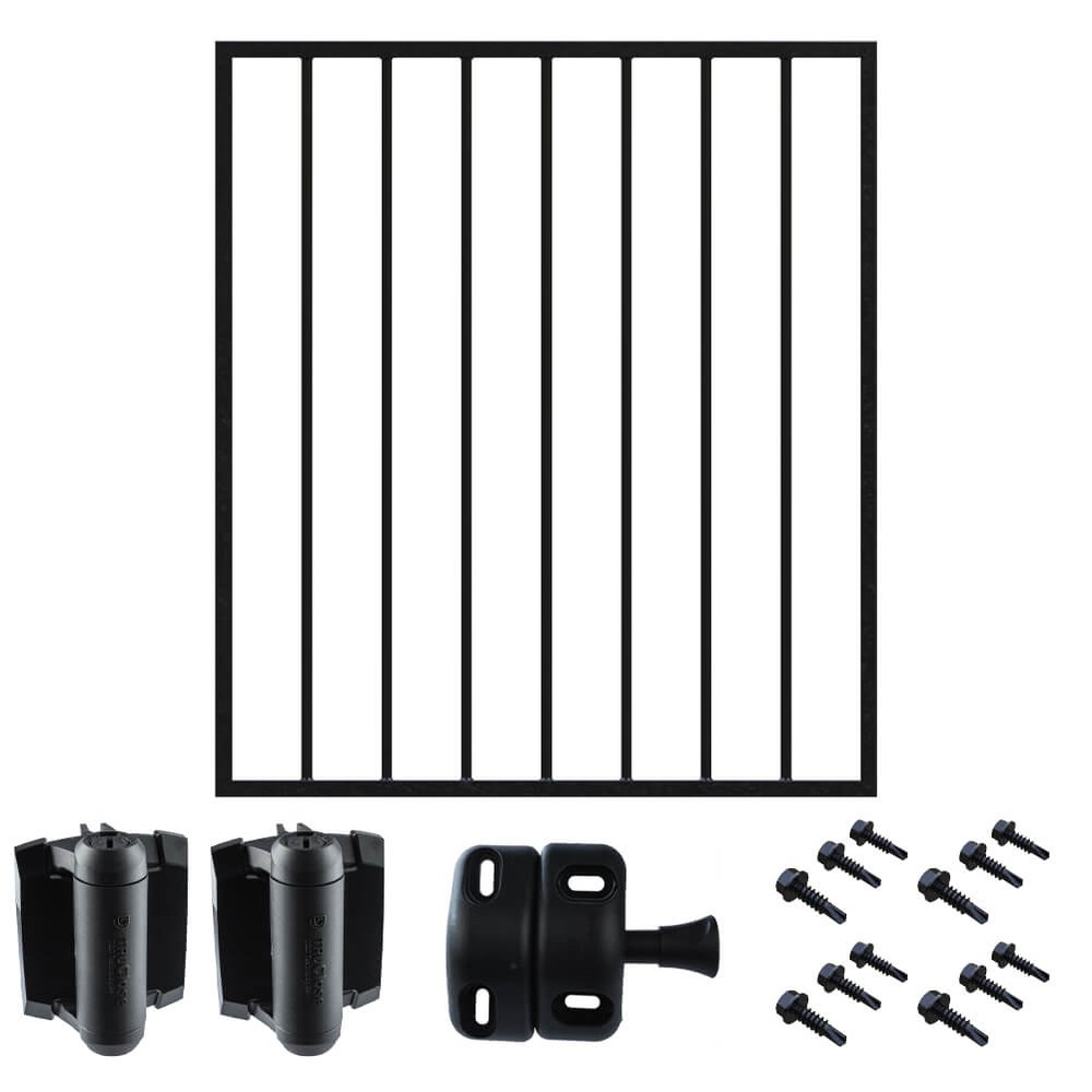 Gate for 1200mm High Fence (100mm gaps) Includes Latch/Catch&Self-Closing Hinges