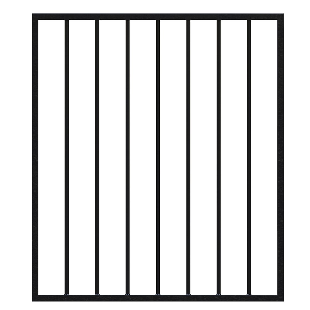 Gate for 1200mm High Fence (100mm gaps) 962mm wide x 1100mm high 16mm tube Black