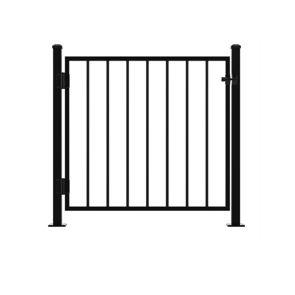 Gate - Bolt Down - 1000mm High Fence Posts, Latch/Catch/Self-Closing Hinges