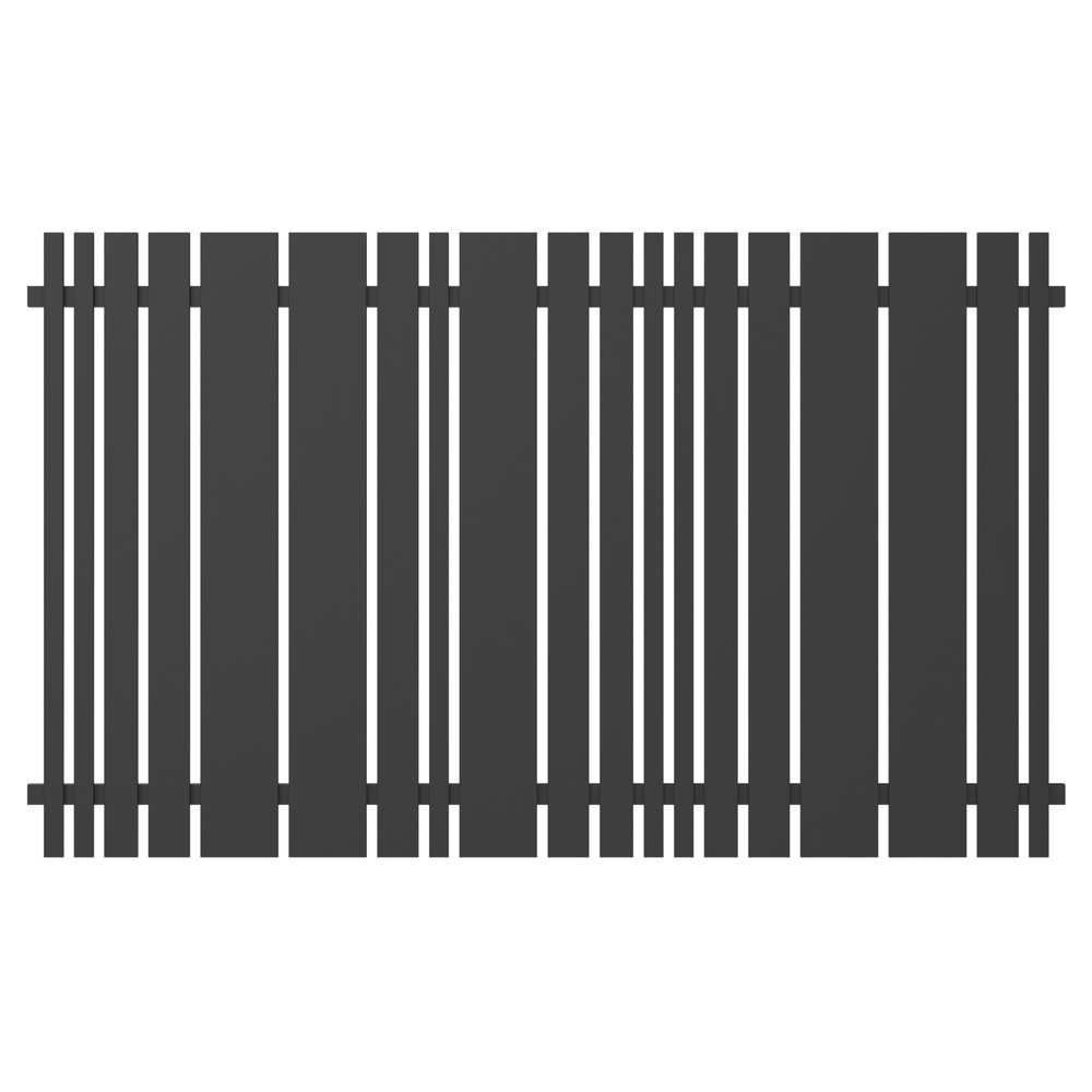 Vertical Slat Panel 1.2M High x 2M Wide Black Sand RAL 9005