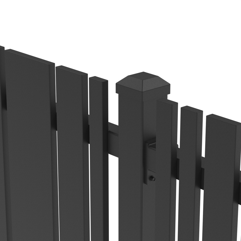Vertical Slats -1.2M High Fence - Per M Black Sand