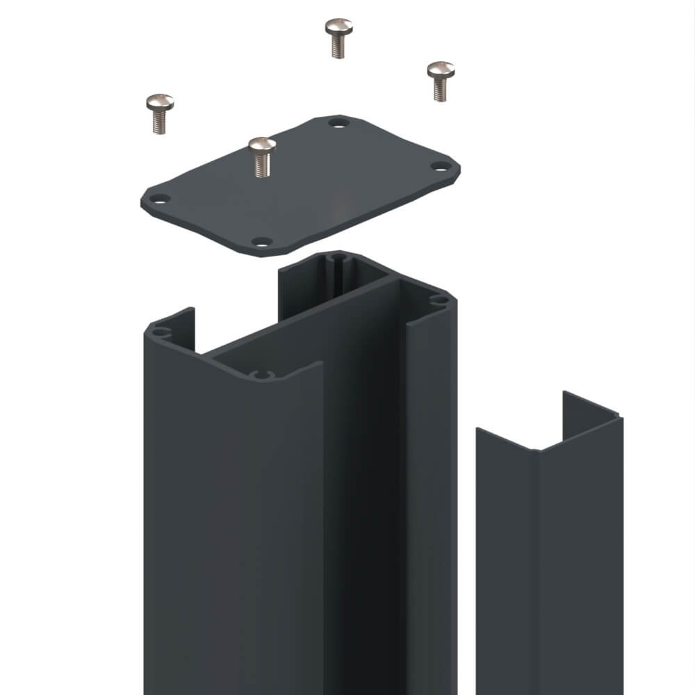 Terminate your fence line securely with our 1.8m concrete-in end post kit (RAL 7016). Built for lasting durability and strength. Shop F.H. Brundle.