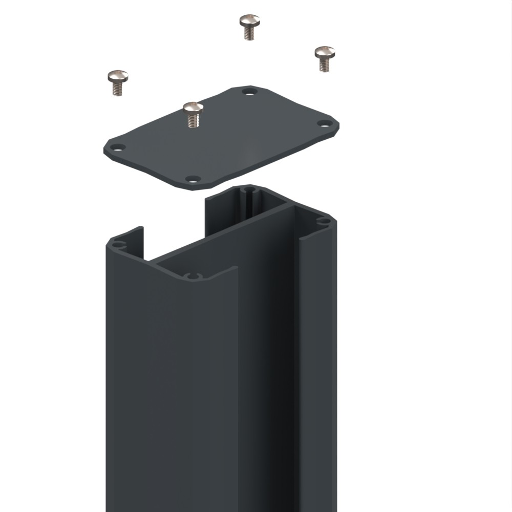 1.8m Mid Post Kit – Concrete-In, RAL 7016 Anthracite