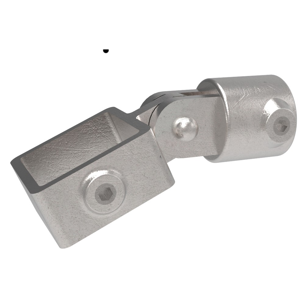 Mezzirail Connector - 33.7mm Diameter Galv Ductile Iron with S/S M12 Screws