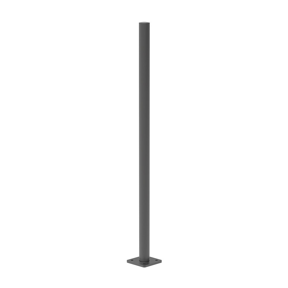 Flexirail Upright Post - Bolt Down HDG cast steel with mild steel cap