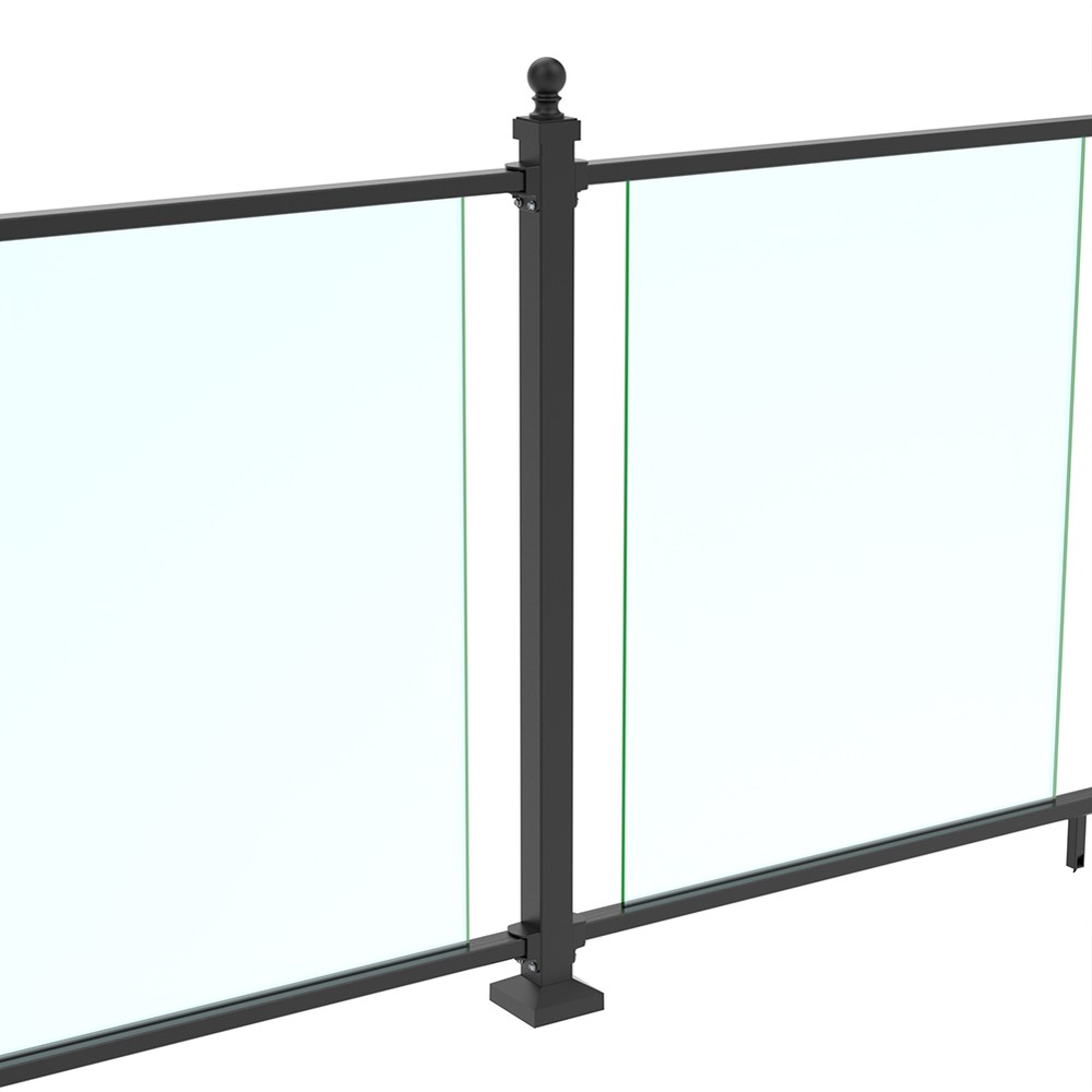 Contemporary With 50mm Posts (Ball Top) Black Sand