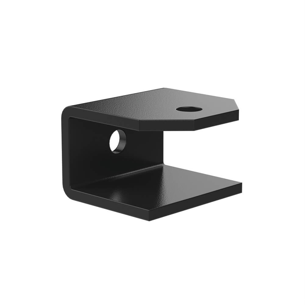 Fortitude Horizontal Bracket -Sphere Top Pack of 4 with Fixings - Black Gloss