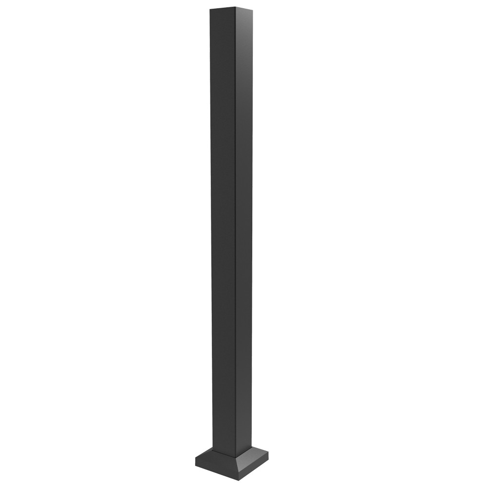 Fortitude 50mm Bolt Down-Post 1155mm Black Sand With Base Cover Plate
