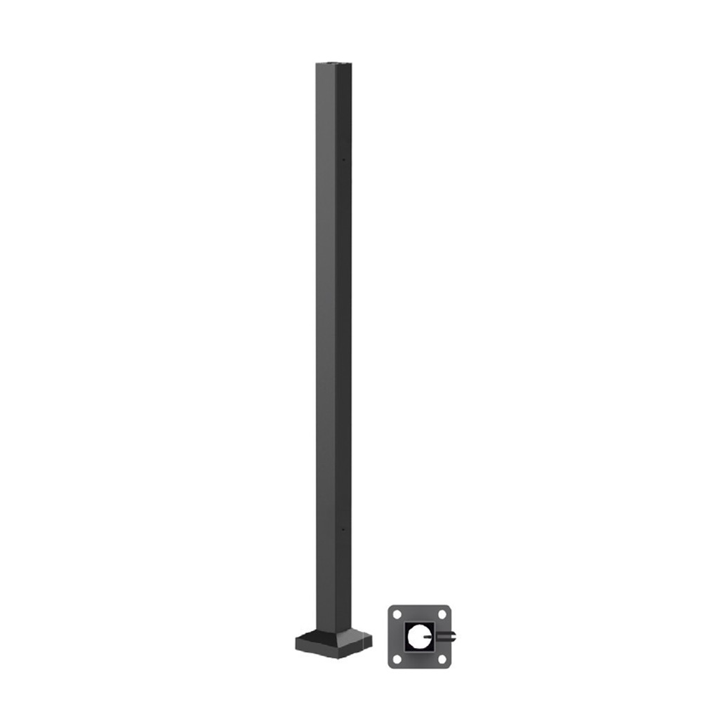 Fortitude Timeless 50mm End Post 1100mm Bolt-Down - Black Sand