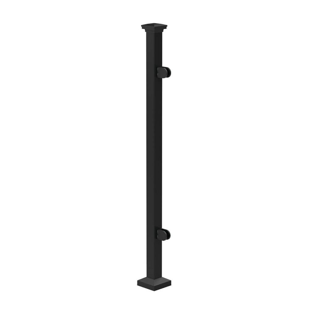 Fortitude 50mm Bolt-Down End Post Clamps with Cover Plate and Post Cap Black Sand