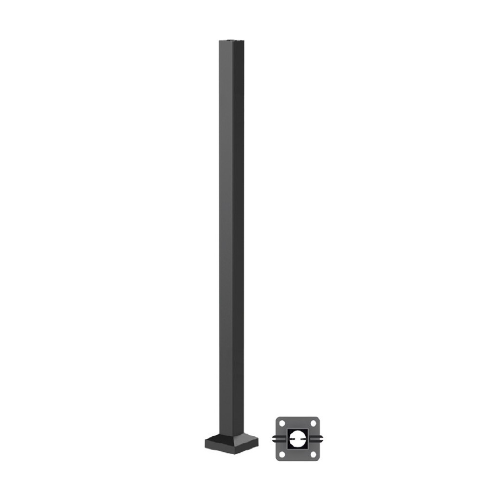 Fortitude Timeless 50mm Mid Post 1100mm Bolt-Down - Black Sand