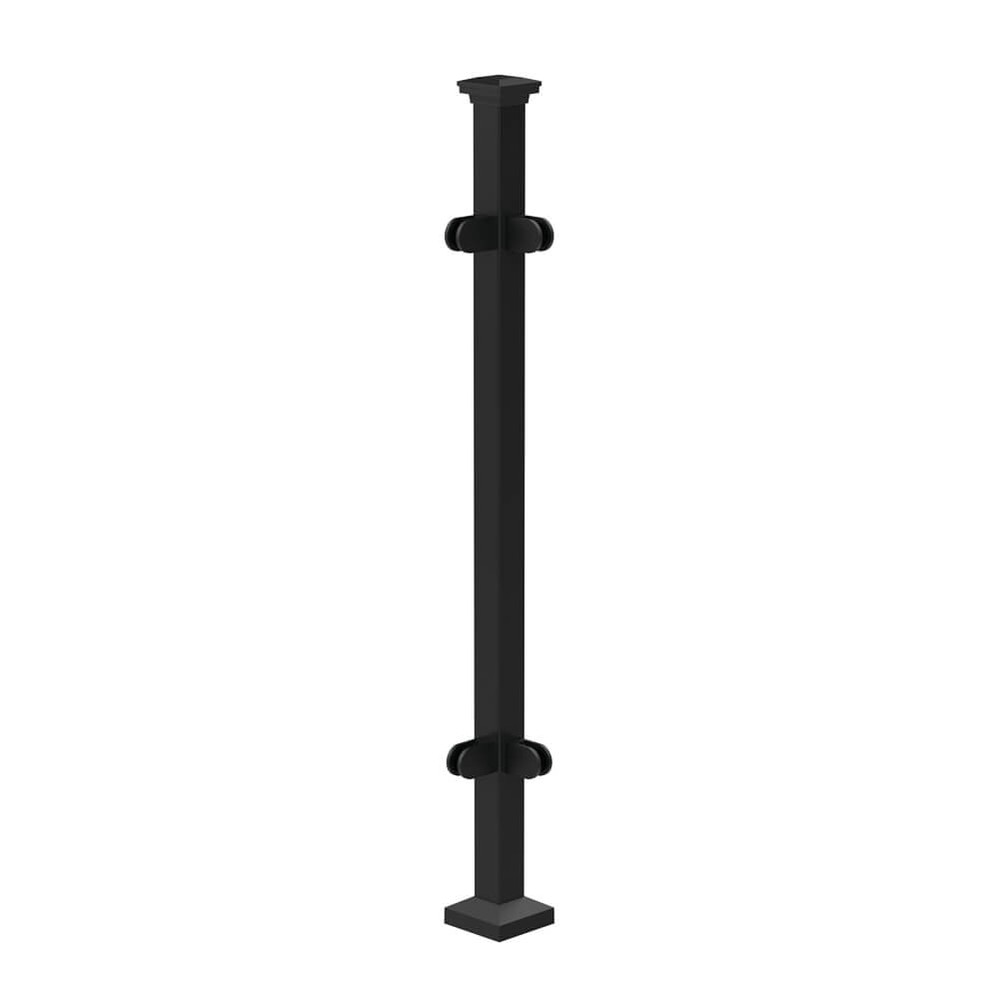Fortitude 50mm Bolt-Down Corner Post Clamps with Cover Plate and Post Cap Black Sand 