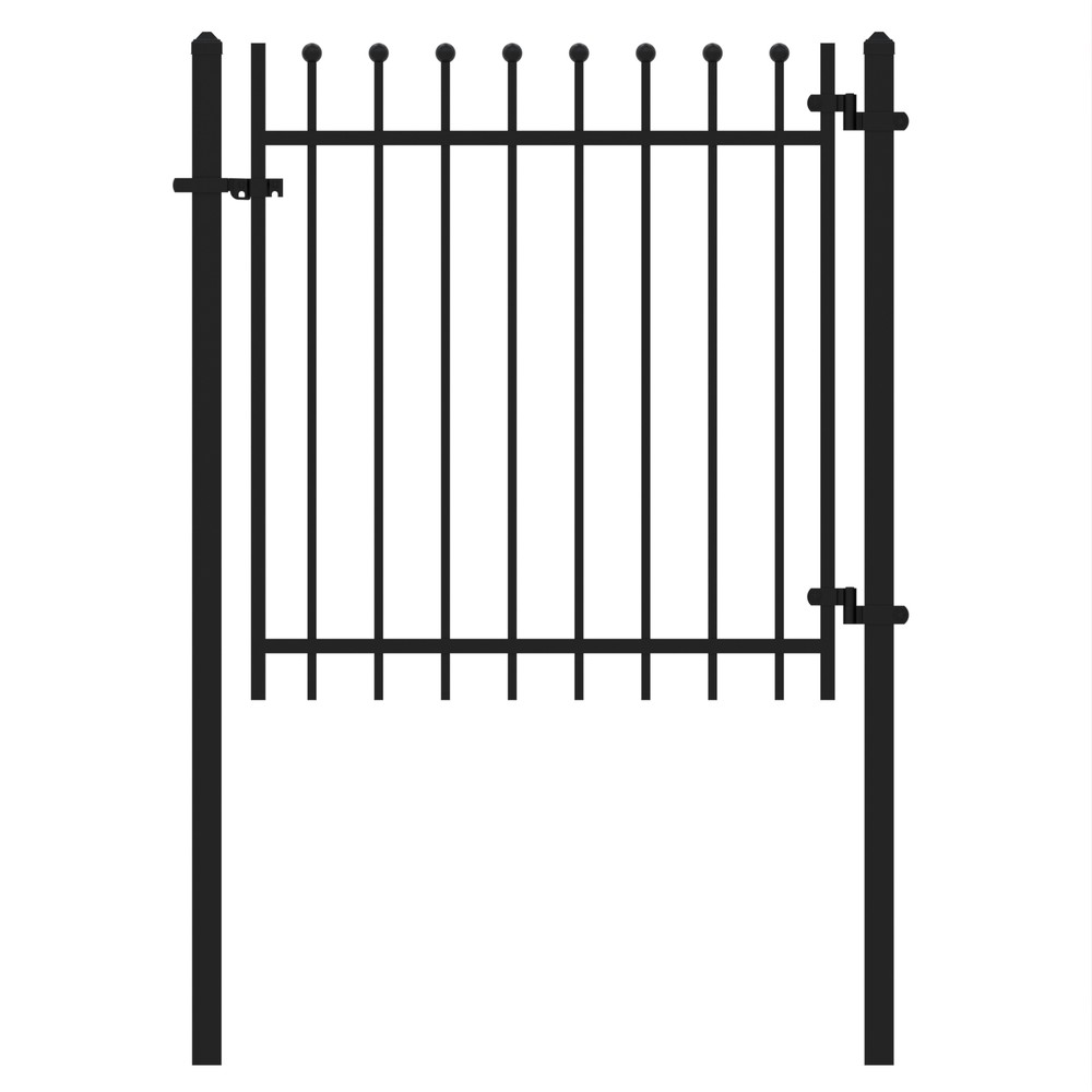 Fortitude Single Sphere Top Gate 1000mm x 1125mm High - Black Gloss