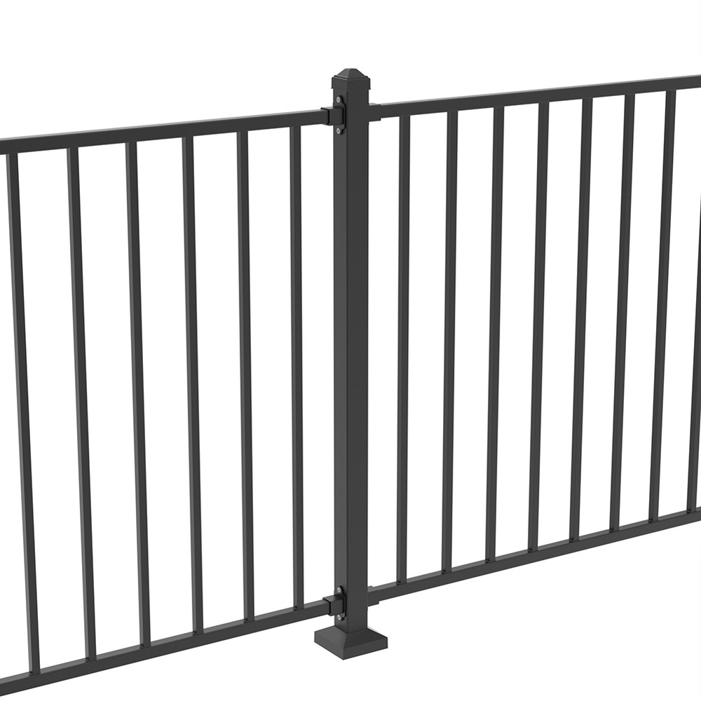 1100 x 50mm Fortitude Railings Per M Superior brackets,Pressed Cap Black Sand