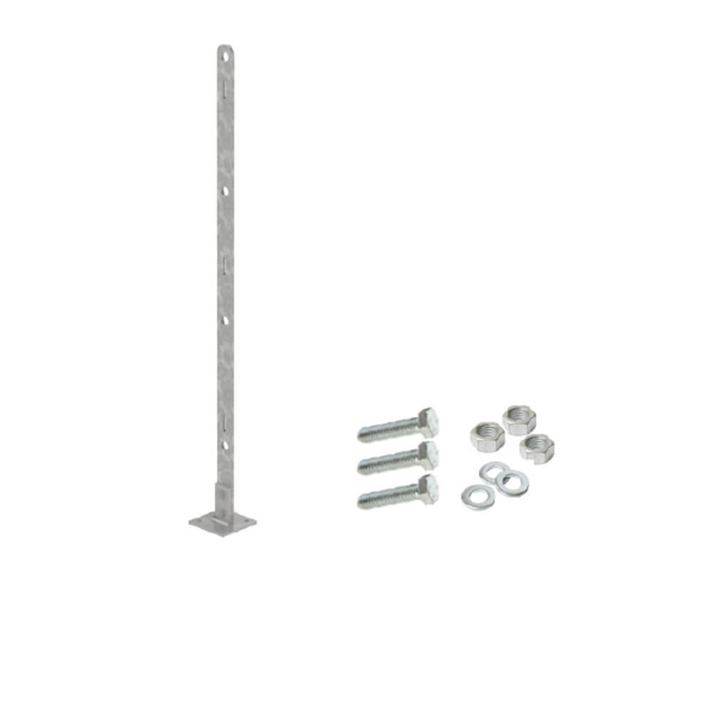 Parkland Bolt Down End Post Galvanised 1000mm Long 40 x 8mm Flat Bar