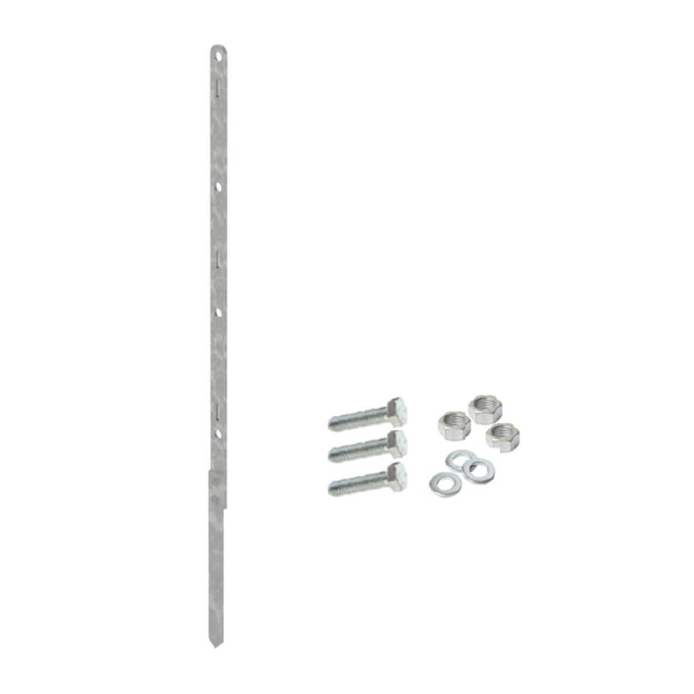 Parkland End Post with Spike Galvanised 1000mm Long 40 x 8mm Flat Bar