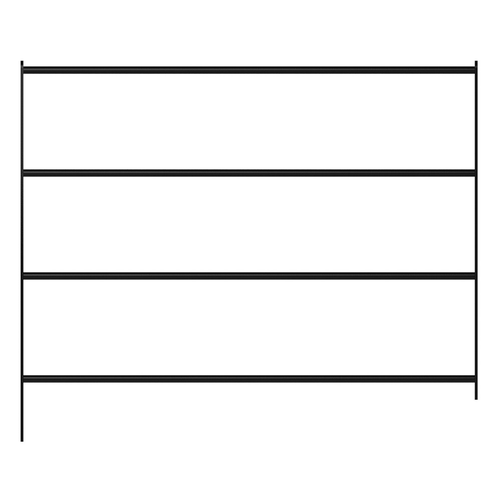 Parkland Fence Panel Black 1200mm Wide x 895mm Leg Height - PPC