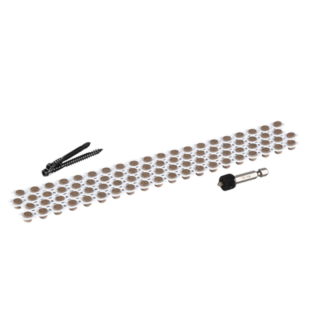Elements English Walnut Collated Cortex 9.3 Sq.Mts (350screws,400 plugs,3 bits)