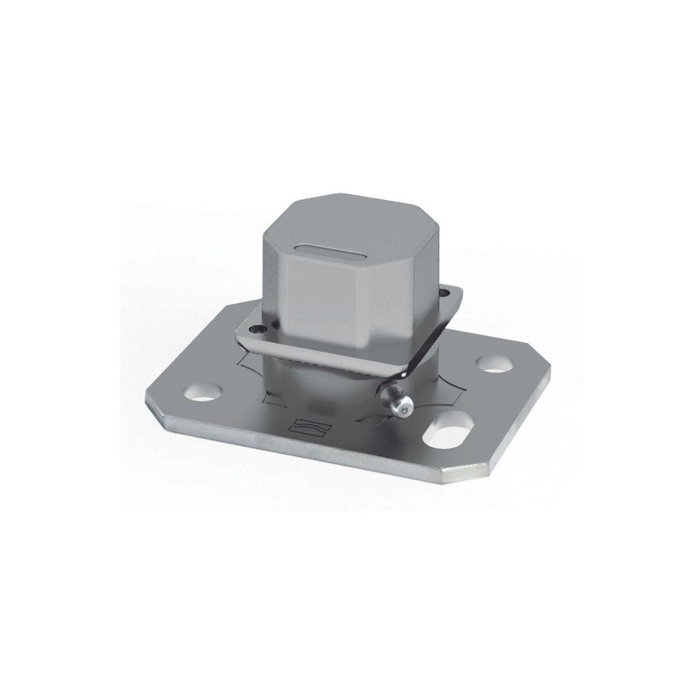 Bottom Hinge with Bearing for 40mm Box Square insert and Base Plate Galvanised - F H Brundle